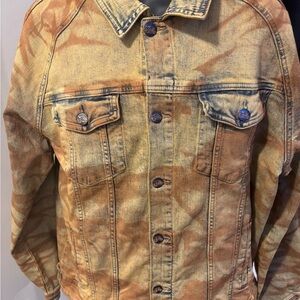 Men’s Grindhouse Acid Wash Jacket  - Size XL - Orange